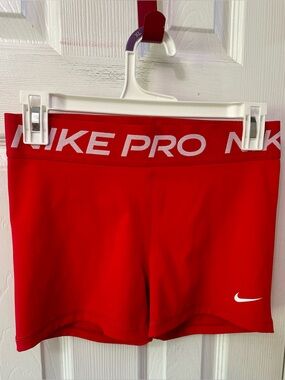 Nike Pro Red Women's Bike Shorts Size M